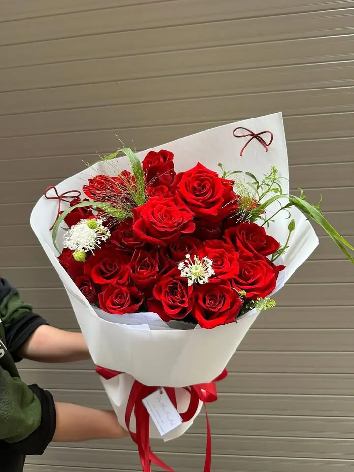Ảnh 7 của Bó Hoa Hồng Phấn & Hoa Baby & Hồng - Valentine