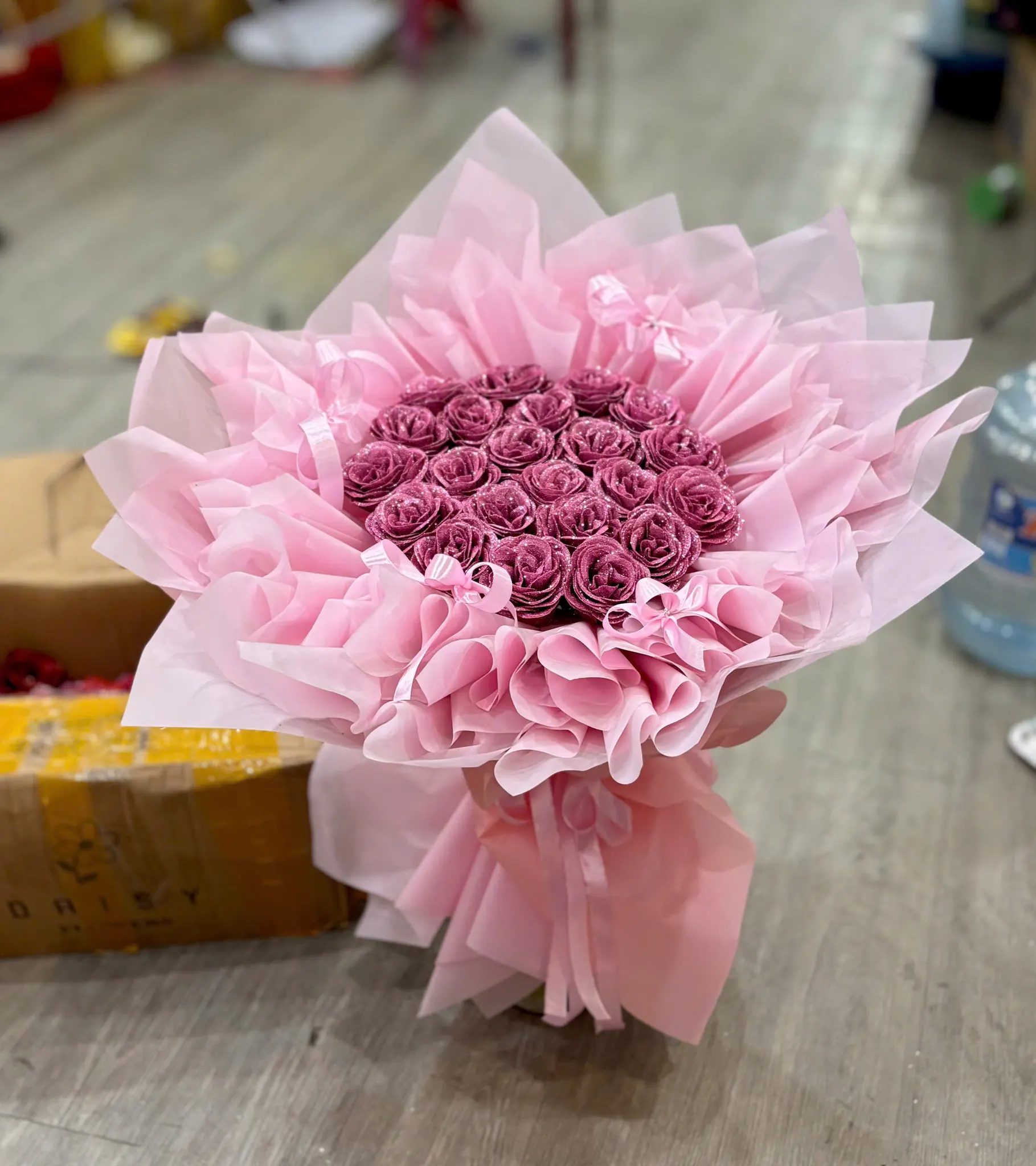 Ảnh 4 của Bó Hoa Hoa Giả Hồng - Valentine