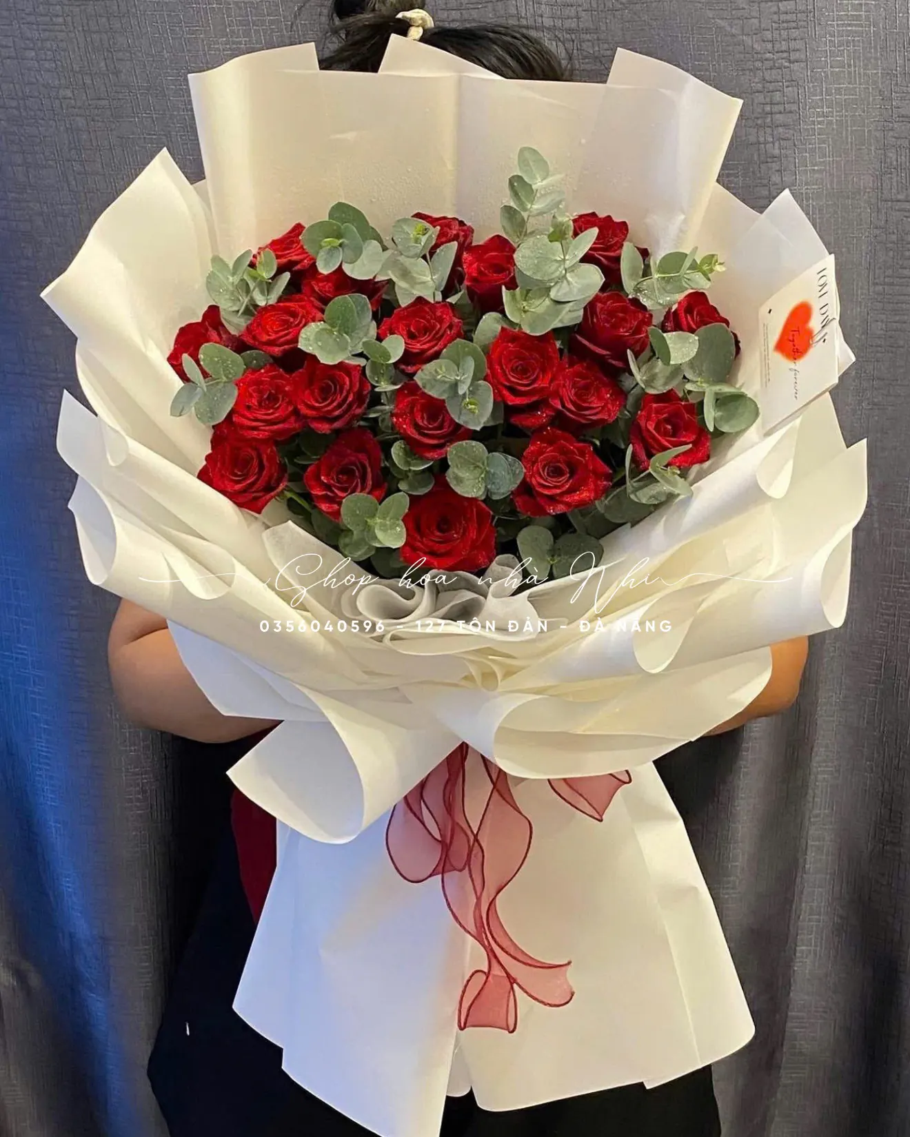 Ảnh 5 của Bó Hoa Hồng Đỏ & Hồng & Cúc Họa Mi - Valentine