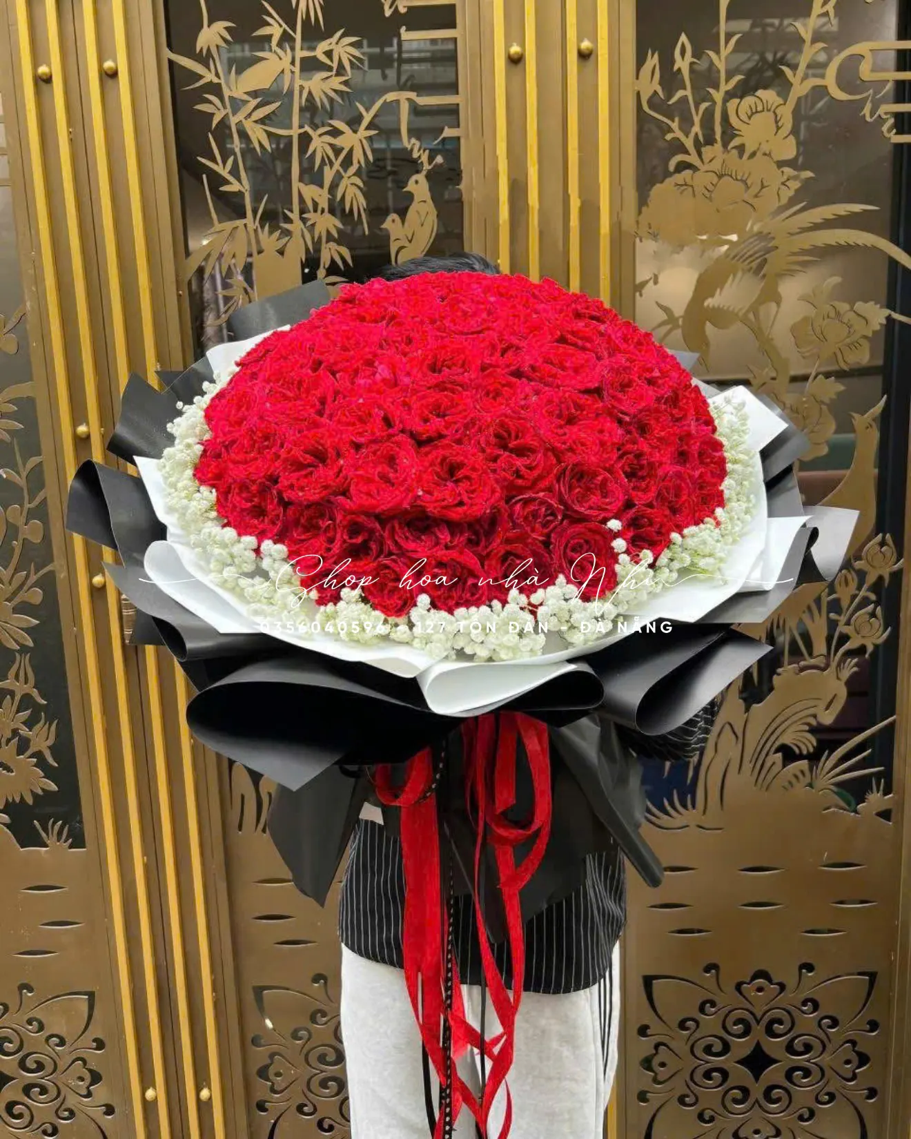 Ảnh 3 của Bó Hoa Hồng Đỏ & Hồng & Cúc Họa Mi - Valentine