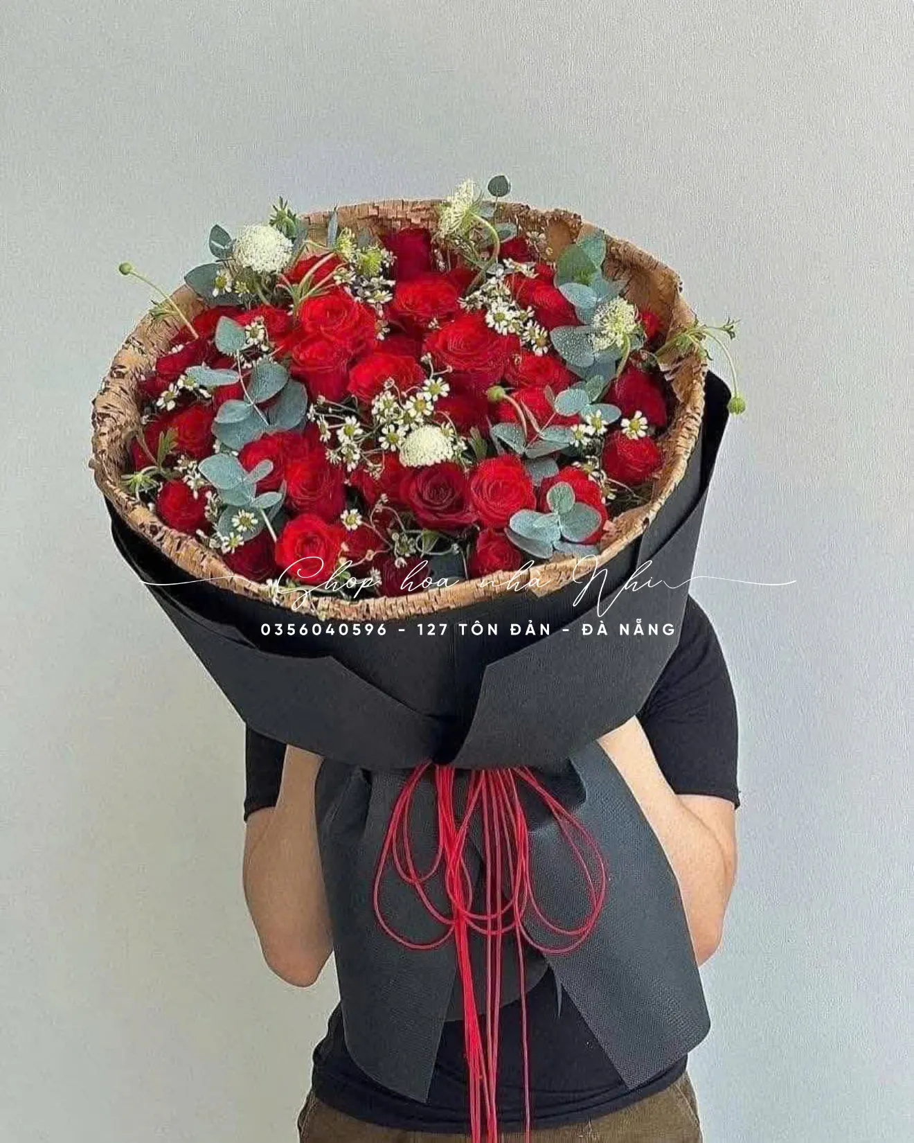 Ảnh chính của Bó Hoa Hồng Đỏ & Hồng & Cúc Họa Mi - Valentine