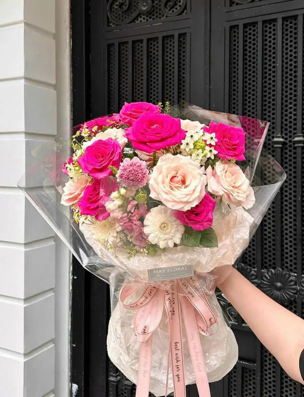 Ảnh 10 của Bó Hoa Hồng Phấn & Hồng & Cúc Họa Mi - Chúc Mừng