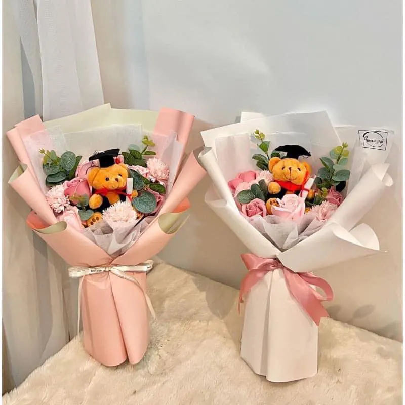 Ảnh 6 của Bó Hoa Hồng Trắng & Cúc Trắng & Hướng Dương - Chúc Mừng