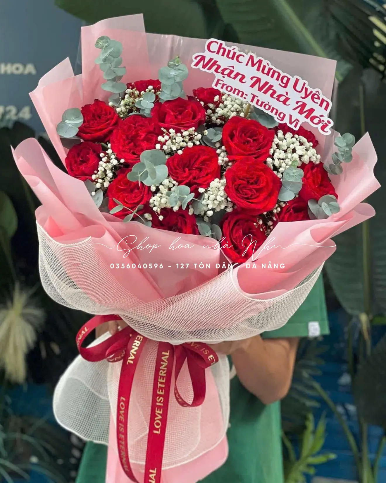 Ảnh 7 của Bó Hoa Hồng Phấn & Hồng & Cúc - Chúc Mừng