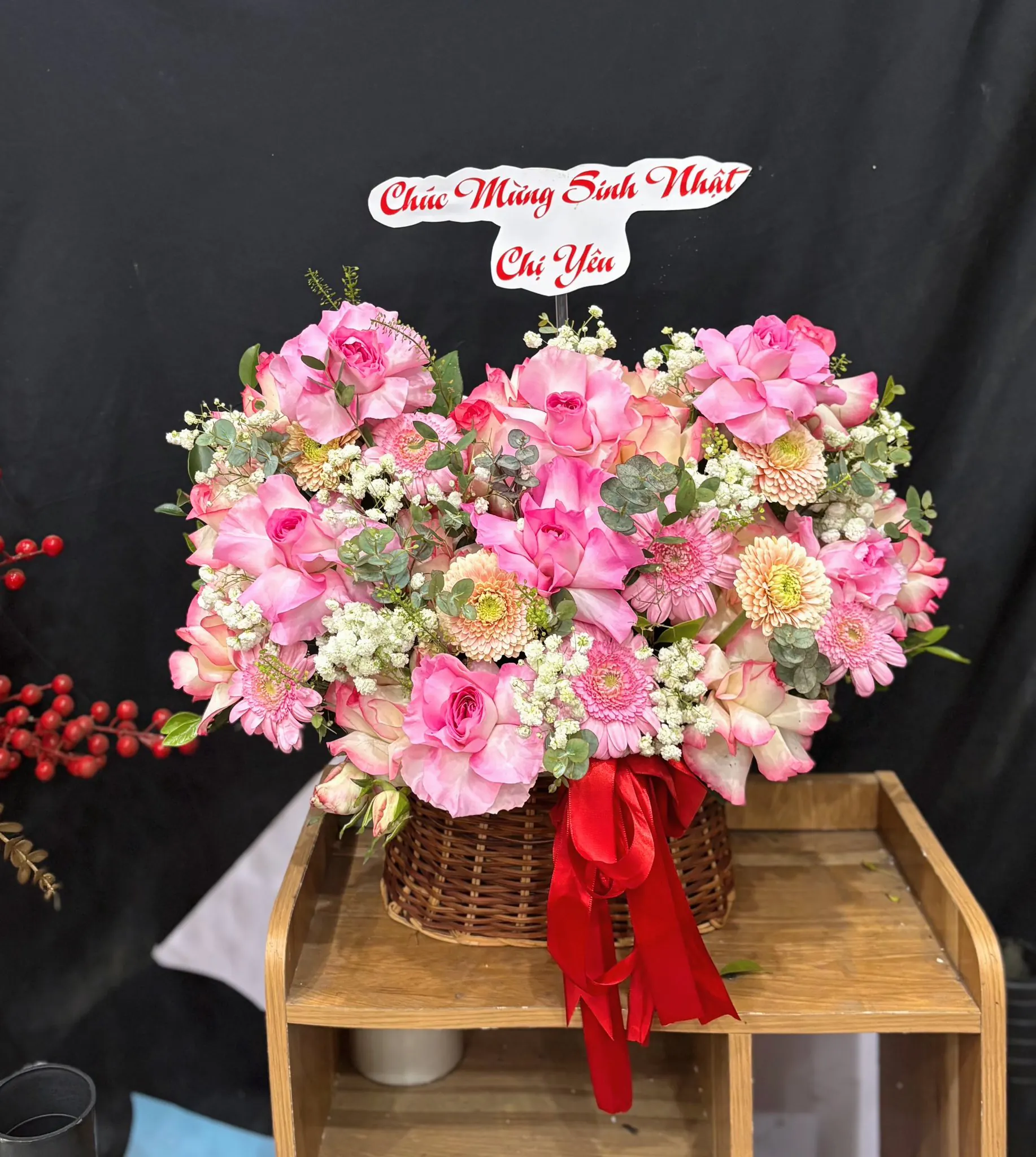 Ảnh 8 của Giỏ Hoa Cúc Họa Mi & Bạch Đàn - Sinh Nhật