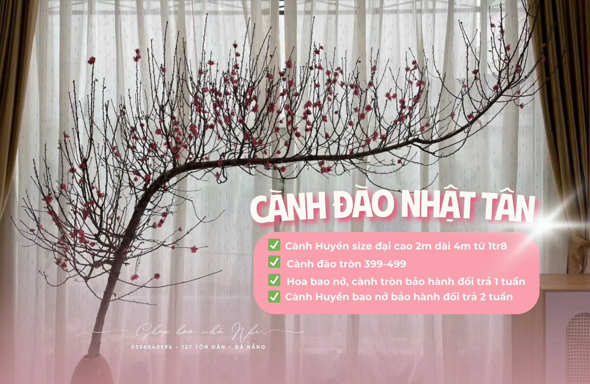Ảnh 3 của Bình Hoa Cành Đào Hoa Tươi - Hoa Tươi