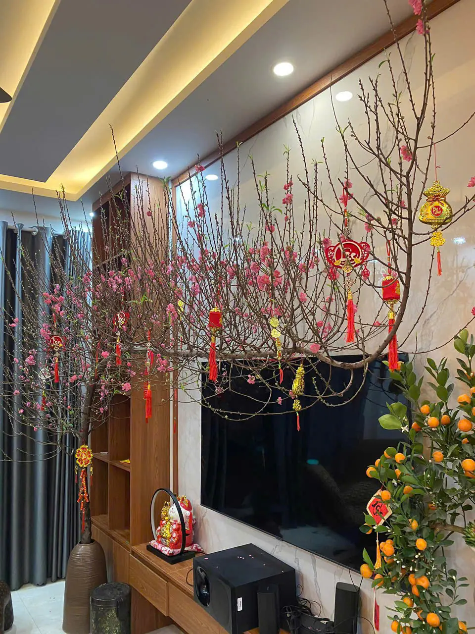 Ảnh chính của Bình Hoa Cành Đào Hoa Tươi - Hoa Tươi