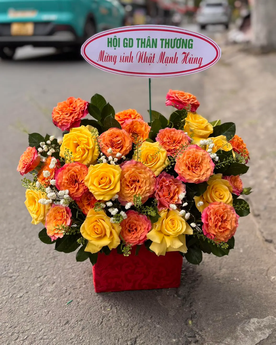 Ảnh 4 của Hộp Hoa Hồng Phấn & Hồng & Cúc Họa Mi - Sinh Nhật