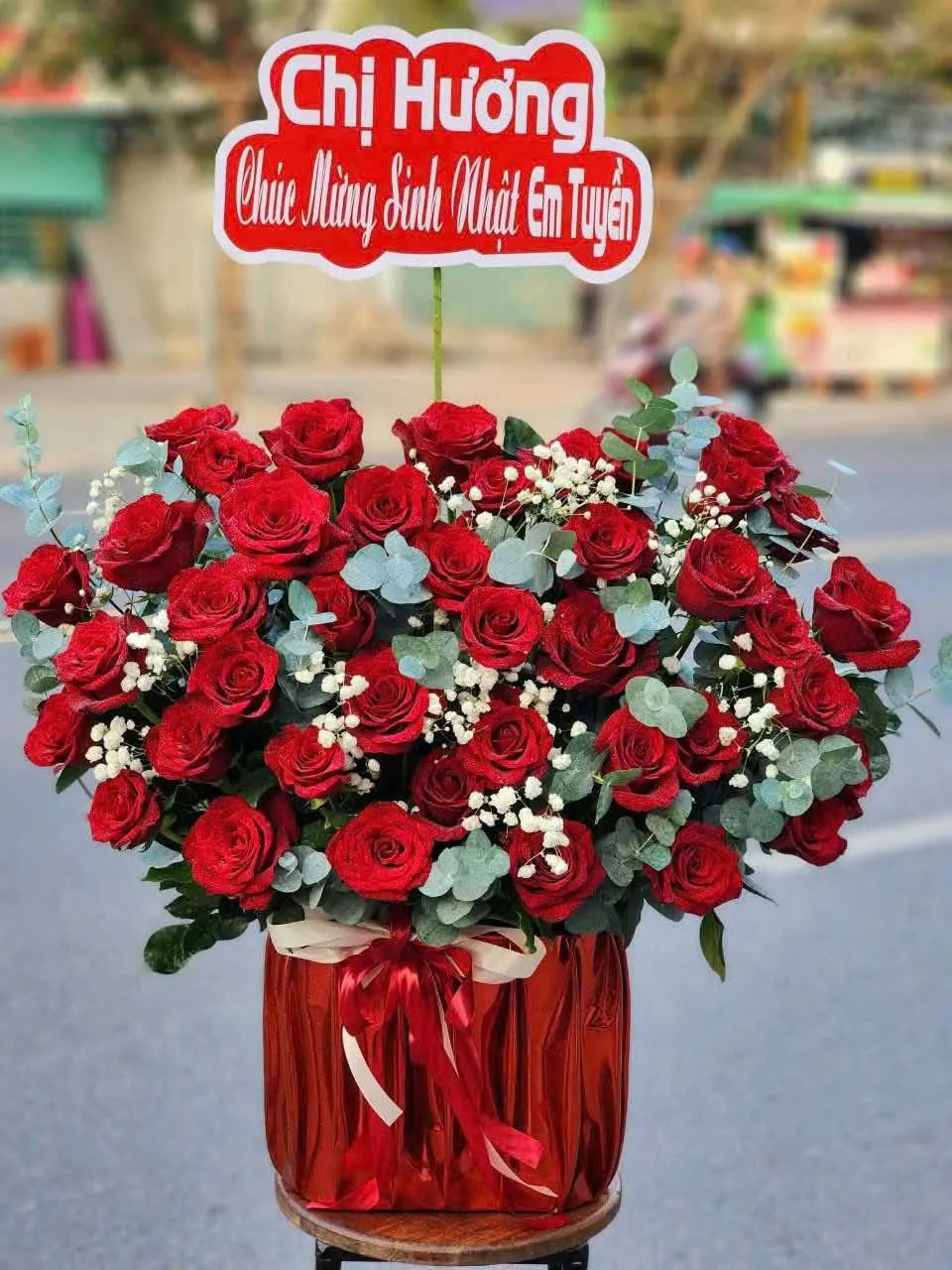 Ảnh 5 của Hộp Hoa Hồng Phấn & Hồng & Cúc Họa Mi - Sinh Nhật
