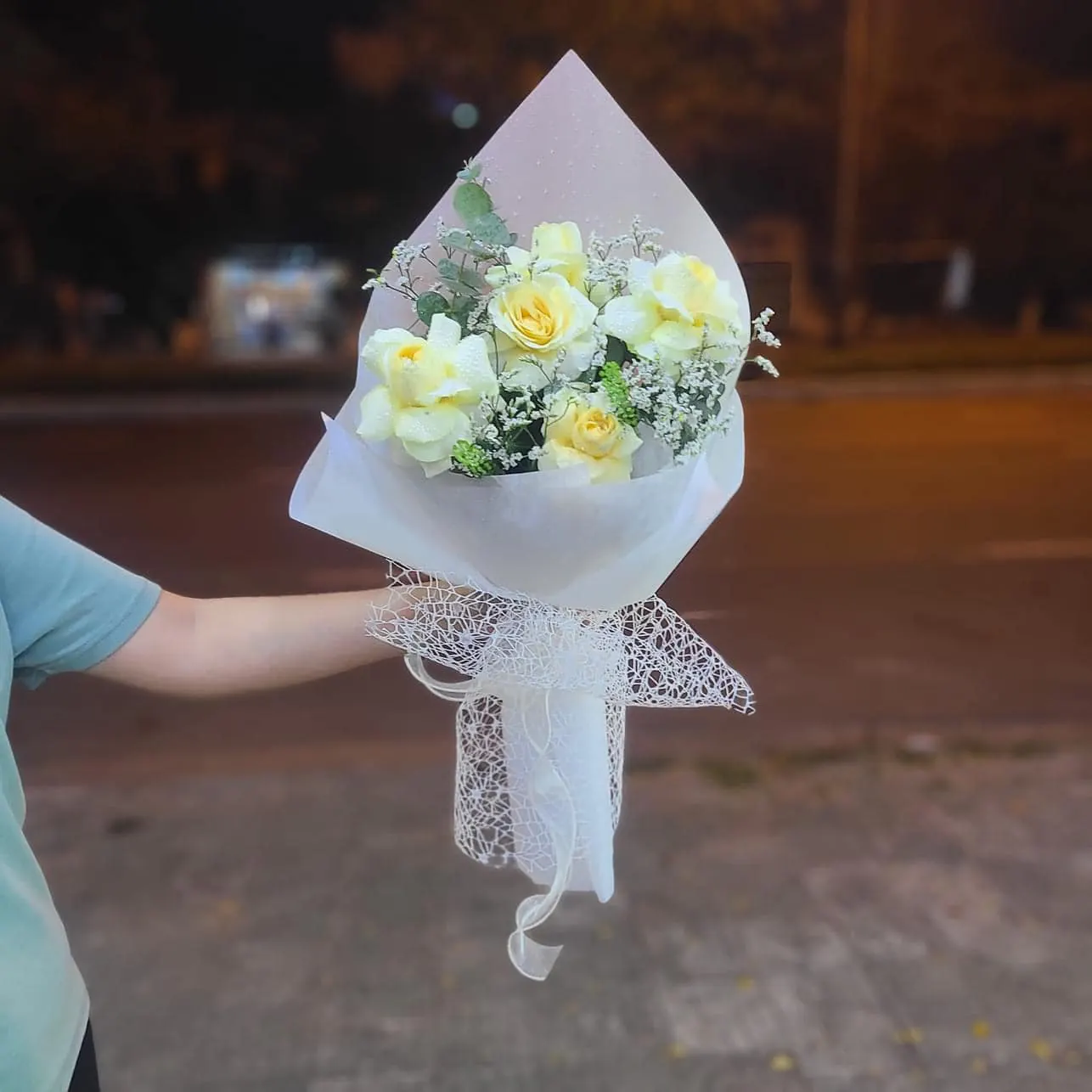Ảnh 5 của Bó Hoa Hình Trái Tim Hồng Phấn & Hồng - Cảm Ơn