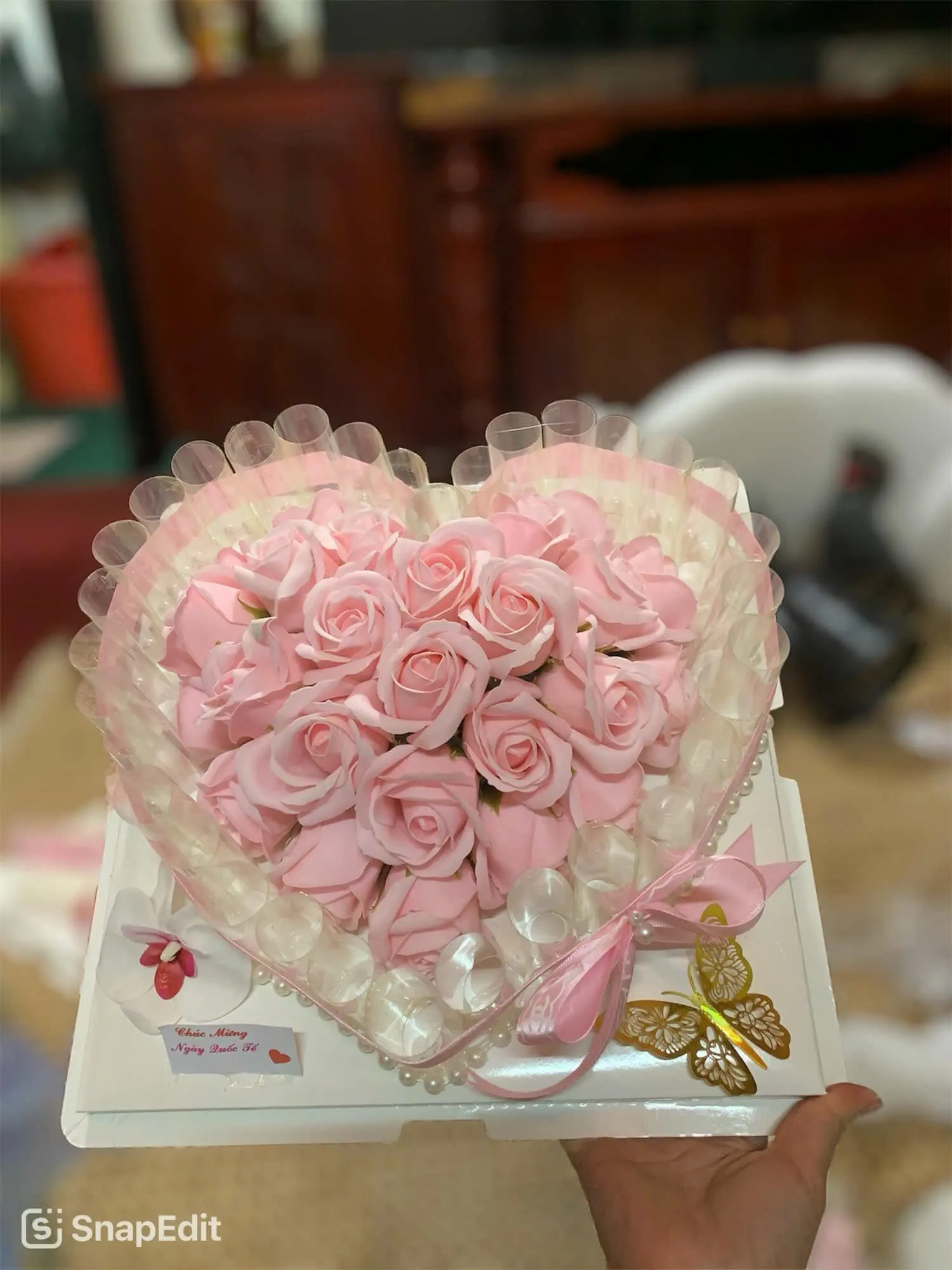 Ảnh 9 của Giỏ Hoa Hồng Đỏ & Hoa Baby & Hồng - Valentine
