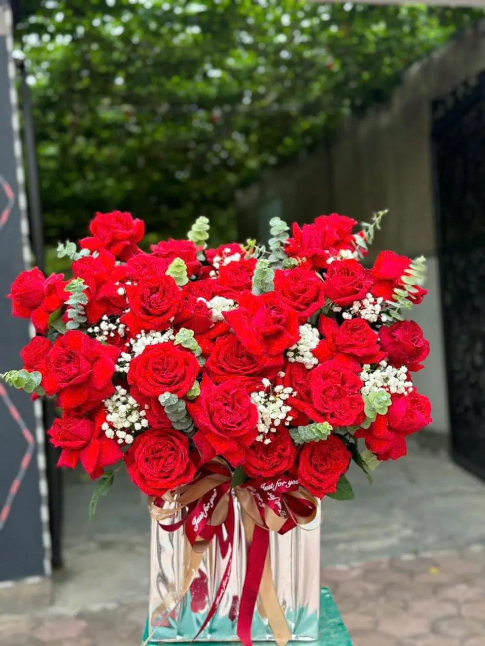 Bó Hoa Hồng Đỏ & Hoa Baby & Hồng - Valentine
