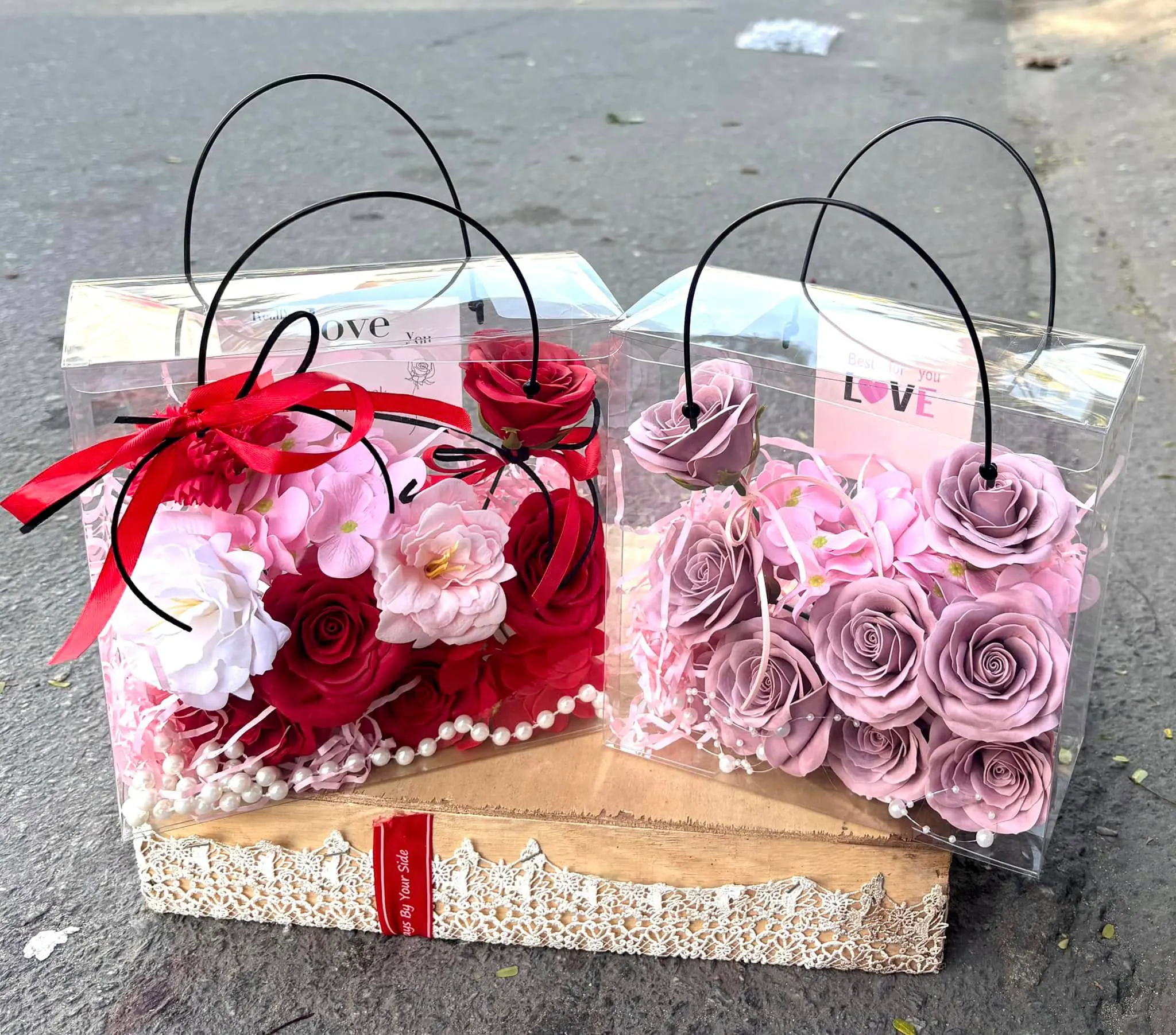 Ảnh chính của Combo Hoa Hồng Đỏ & Cẩm Tú Cầu & Hồng - Valentine
