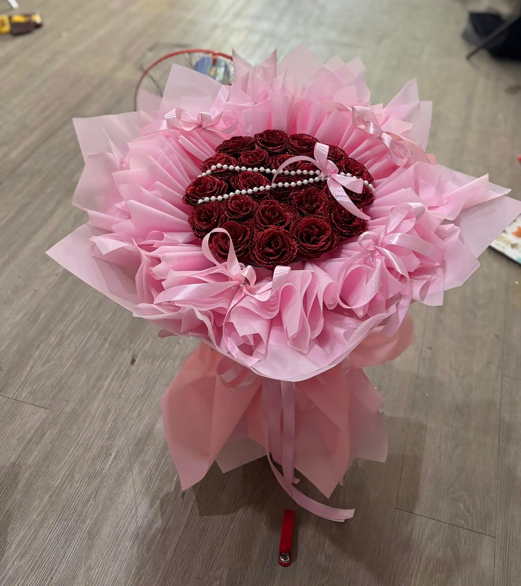Ảnh 2 của Hộp Hoa Hình Trái Tim Hồng Đỏ & Hồng Phấn & Hồng - Valentine