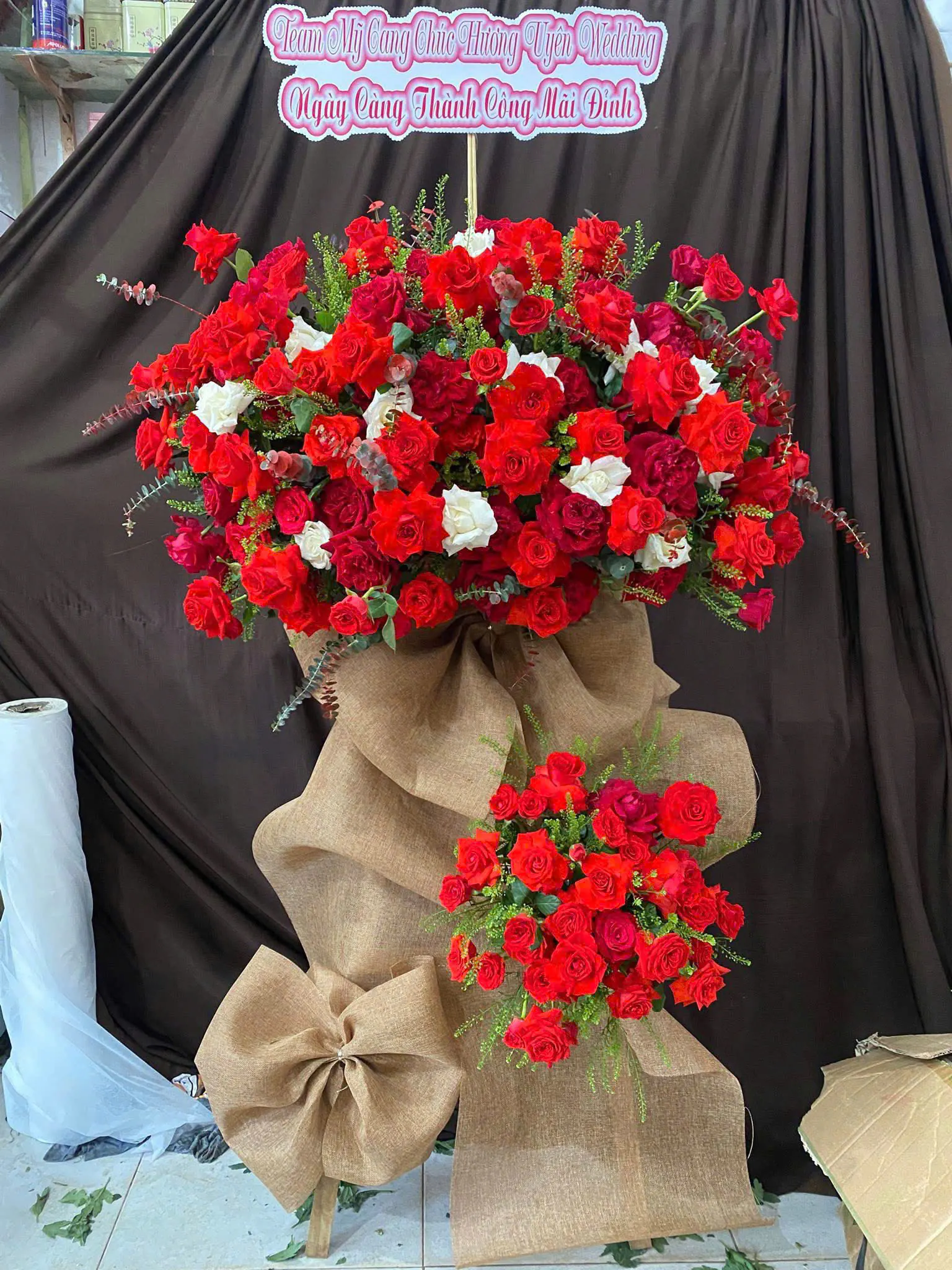 Ảnh 5 của Kệ Hoa Hồng Đỏ & Hoa Baby & Hồng - Cưới Hỏi