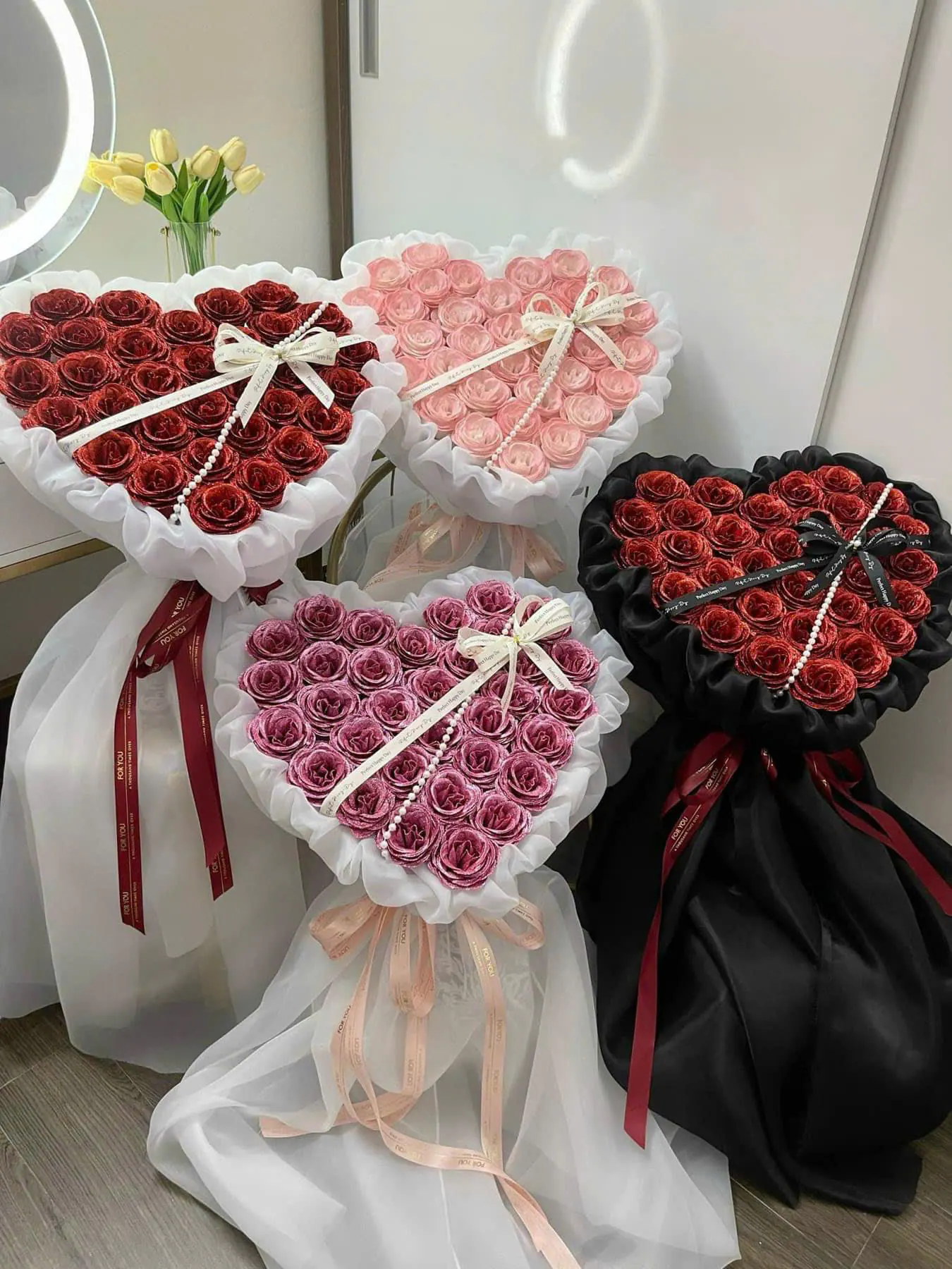 Combo Hoa Hình Trái Tim Hoa Tươi - Valentine